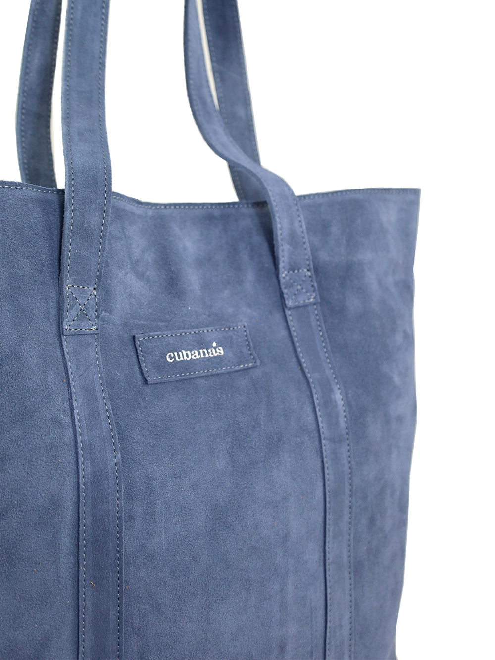 Blue Suede Maxi Bag
