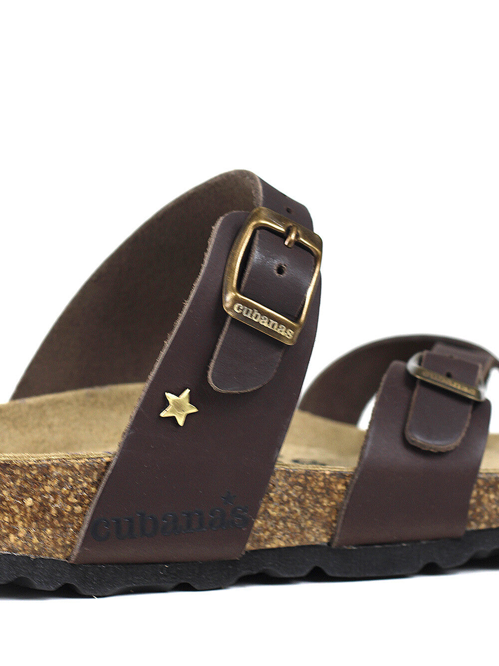 Nazare Sandal in Brown Leather with Straps