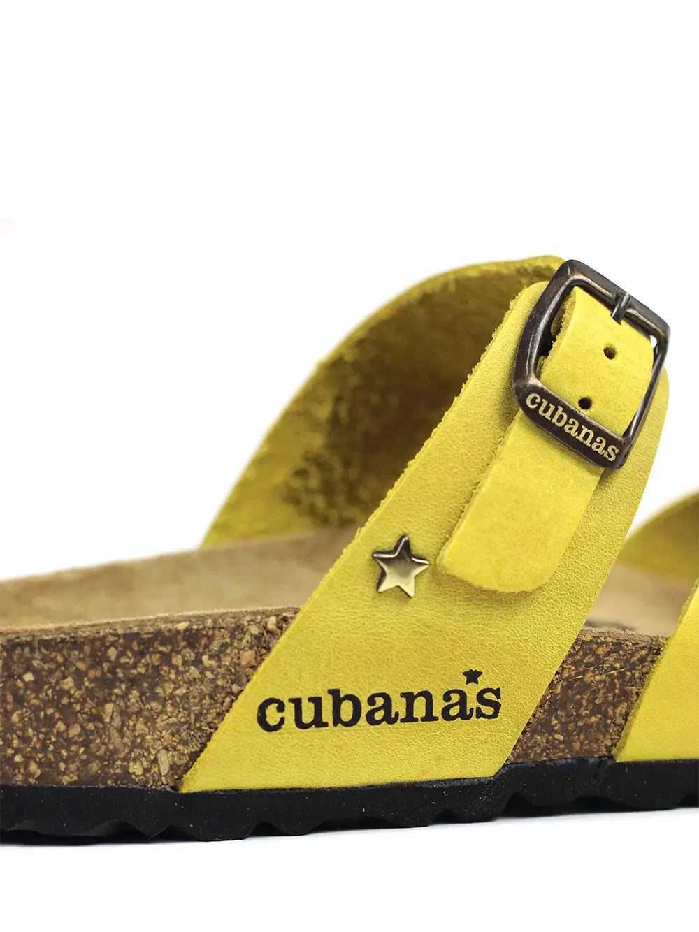 Sandália Nazaré em Pele Amarela e Tiras