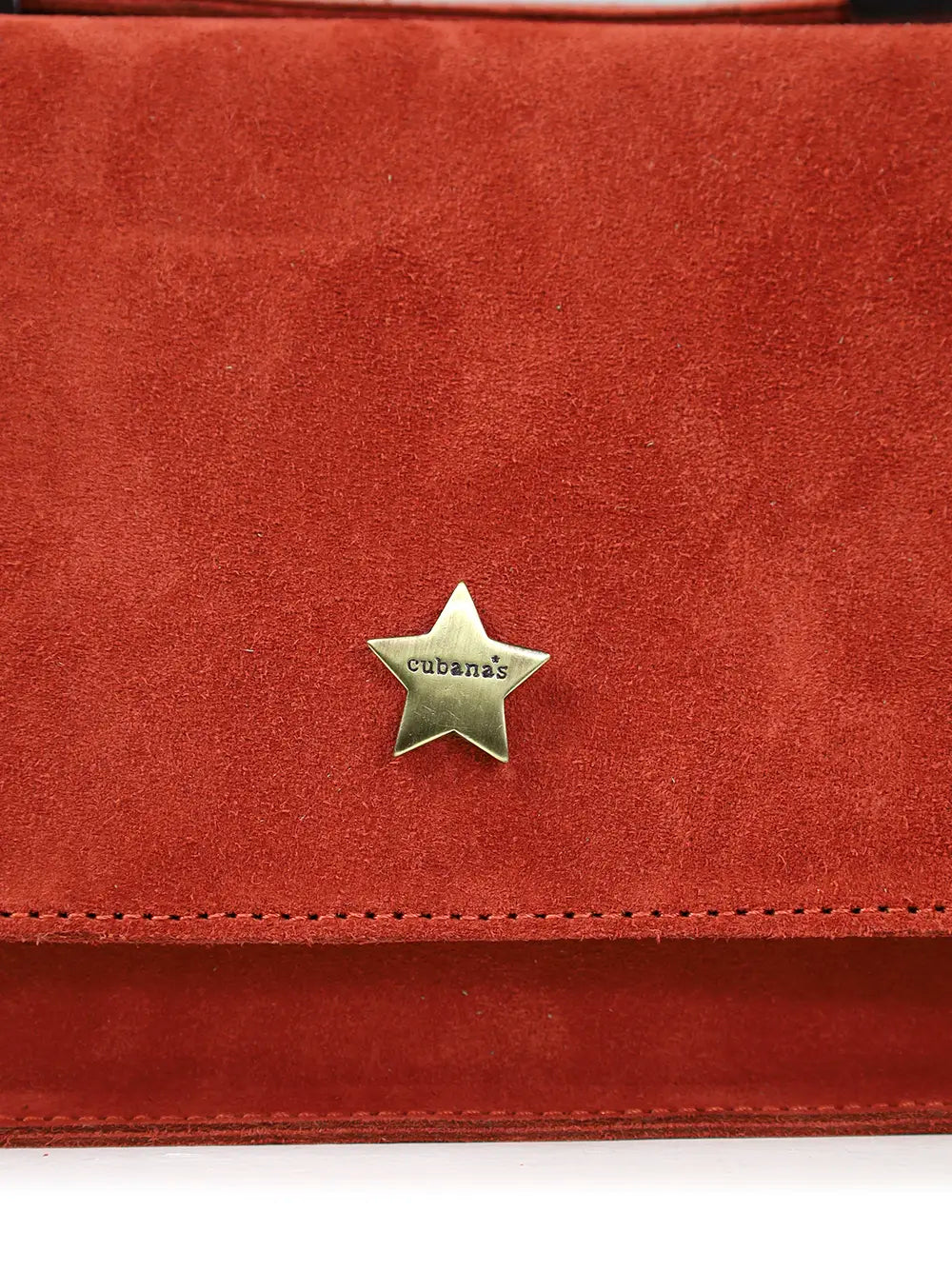 Bolso de Ante Rojo y Asa Cruzada