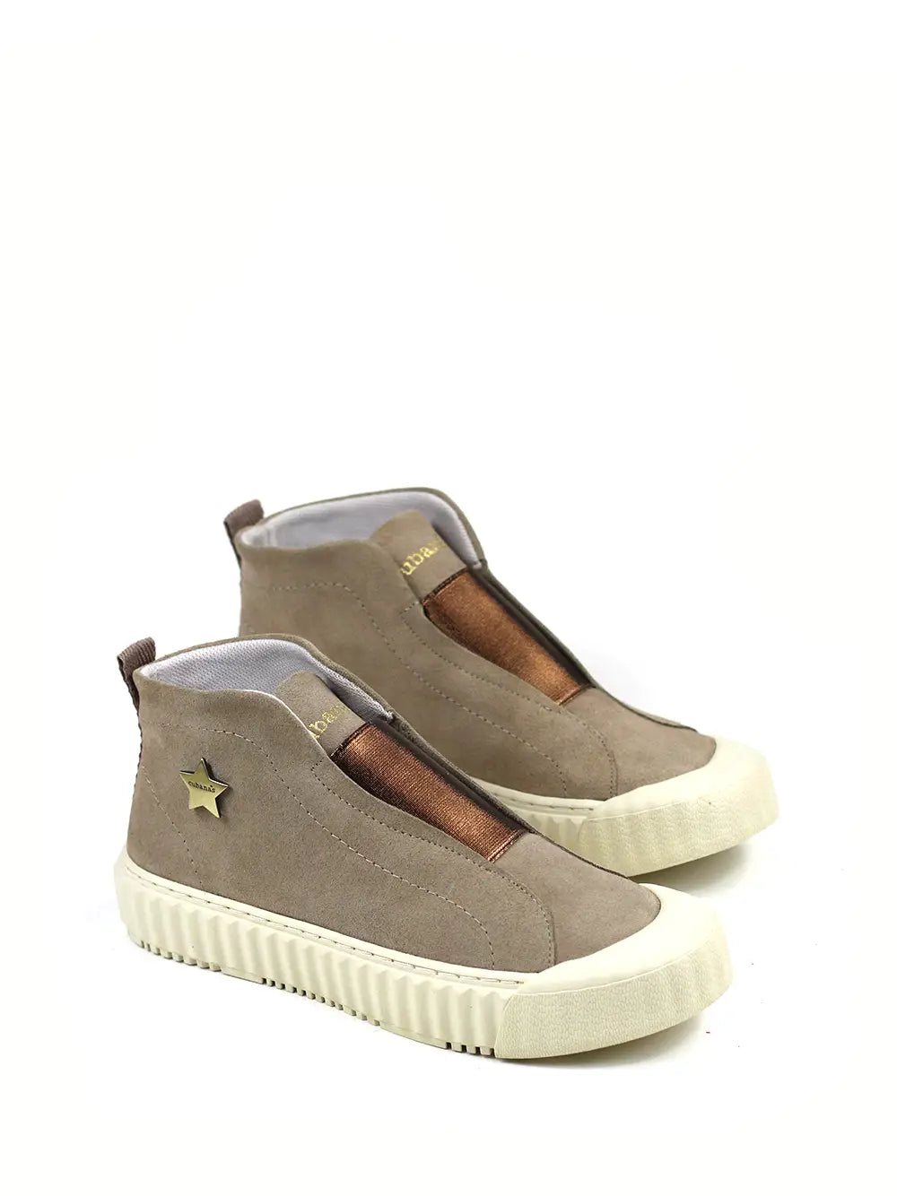 Ténis em Camurça Camel e Sola Volumosa