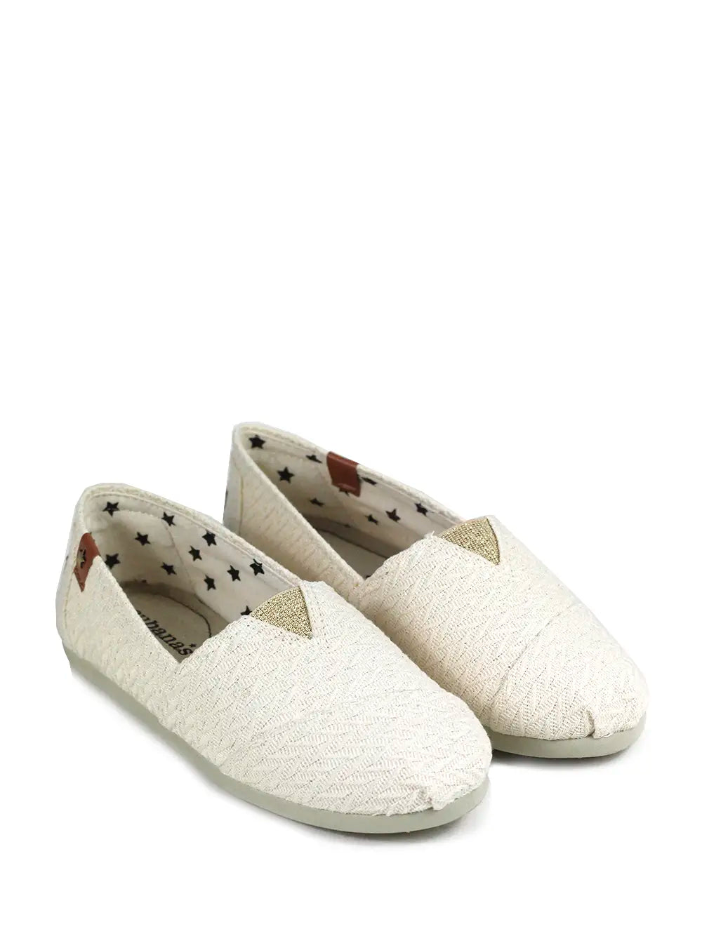 Textured White Fabric Espadrille