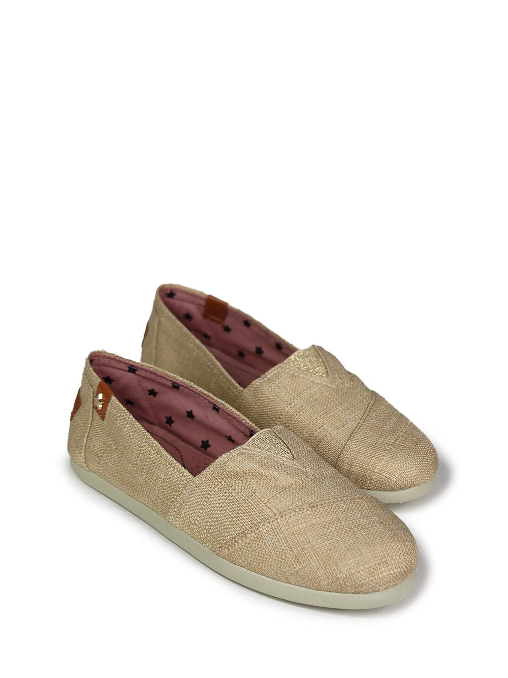 Espadrilles aus beigem Stoff