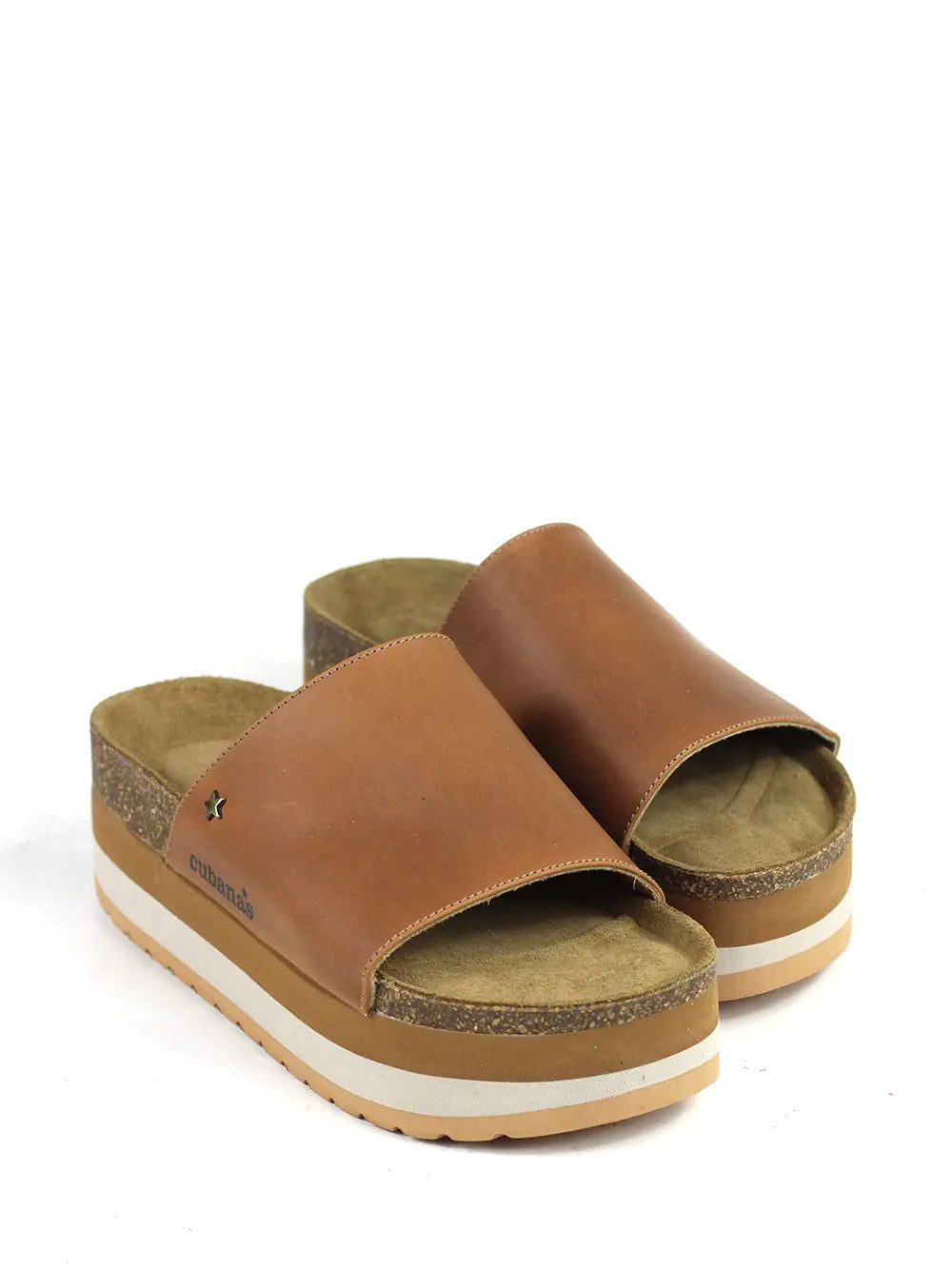 Judite Platform Sandal in Camel Leather