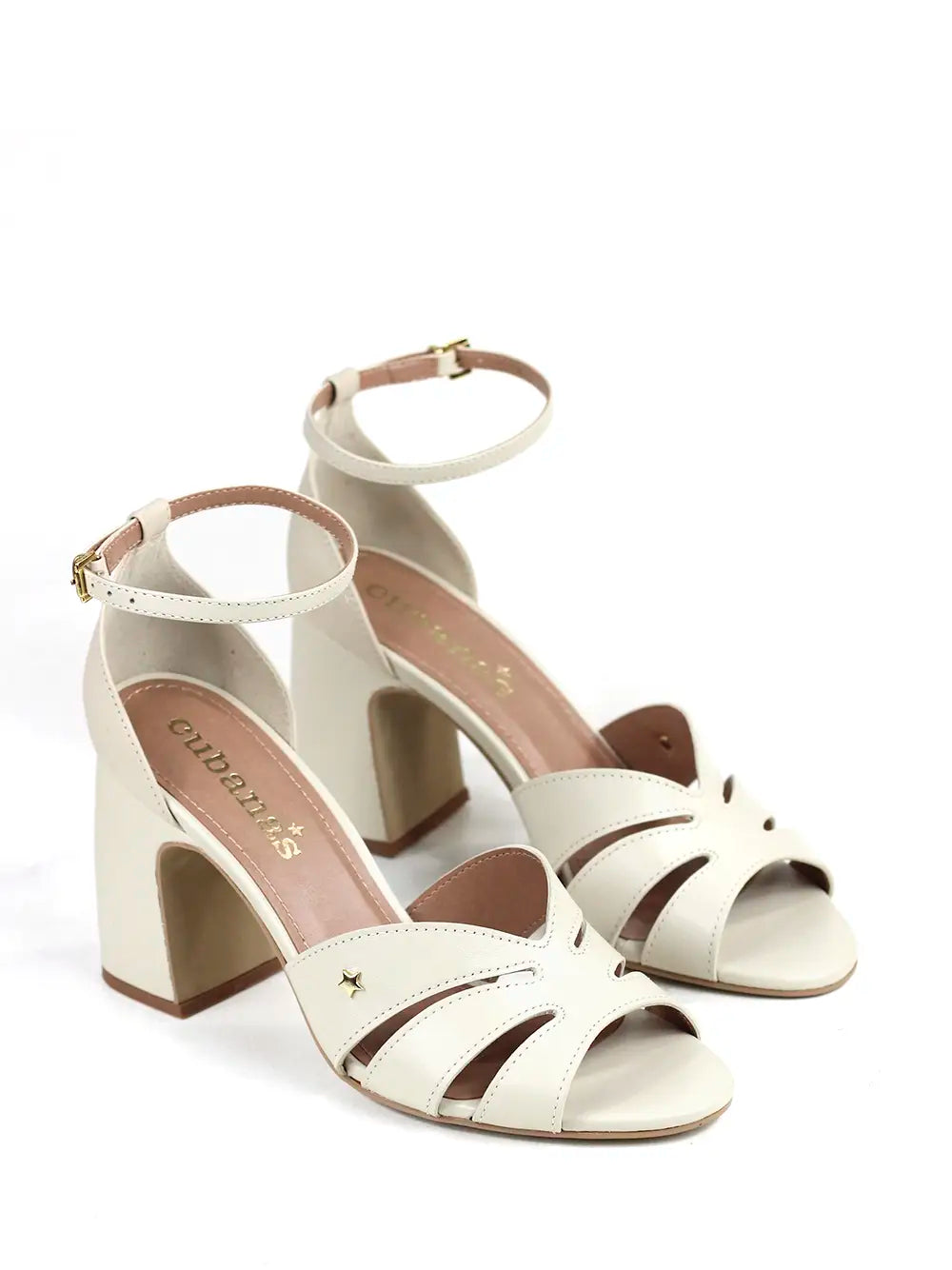 Off-White Leather High Heel Sandals