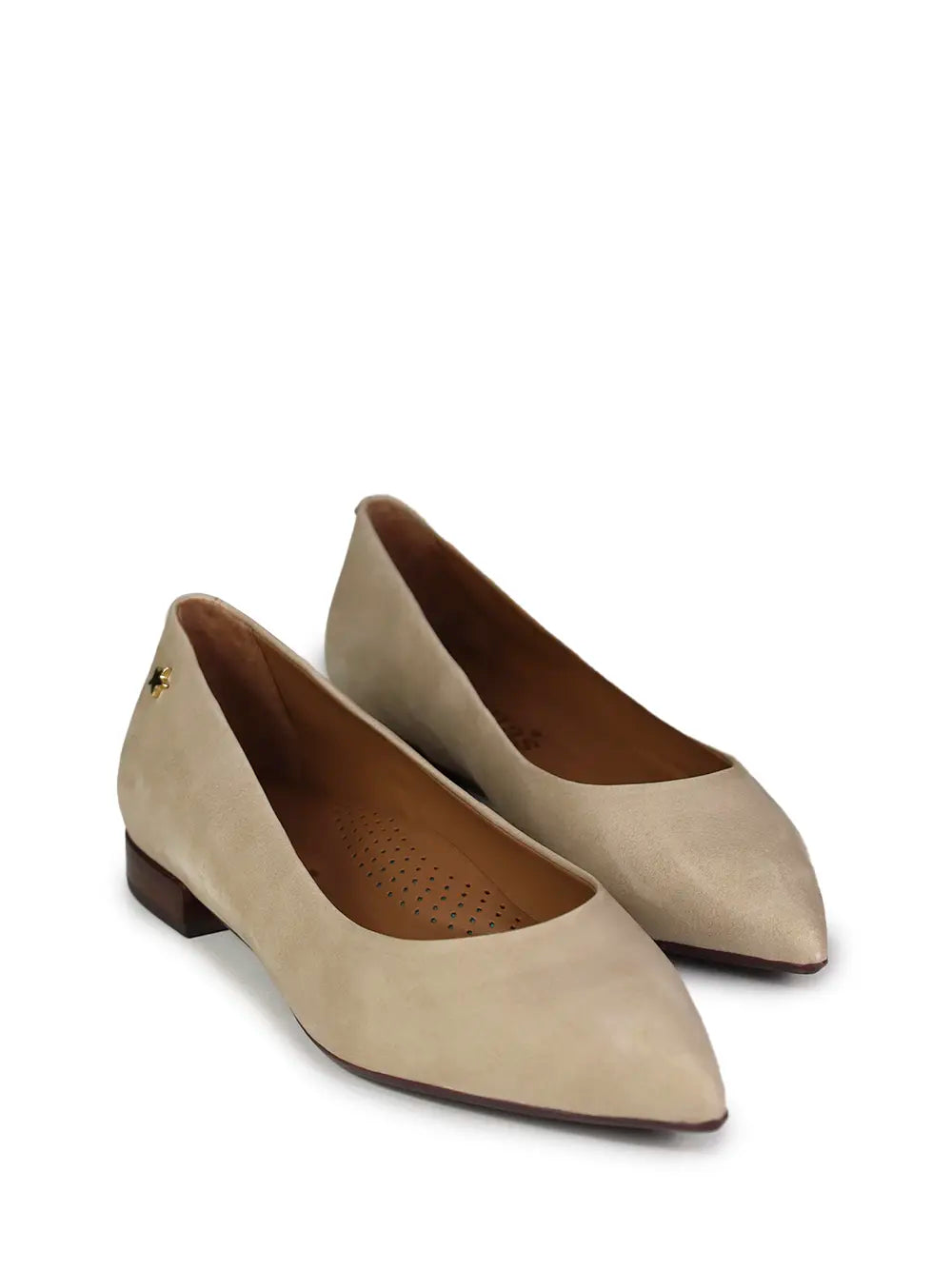 Sabrina en Piel Beige y Puntera Fina