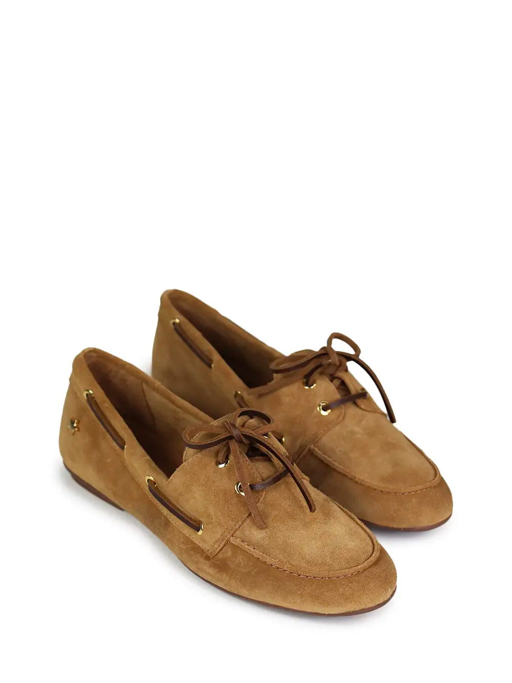 Loafer em Camurça Camel e Laço