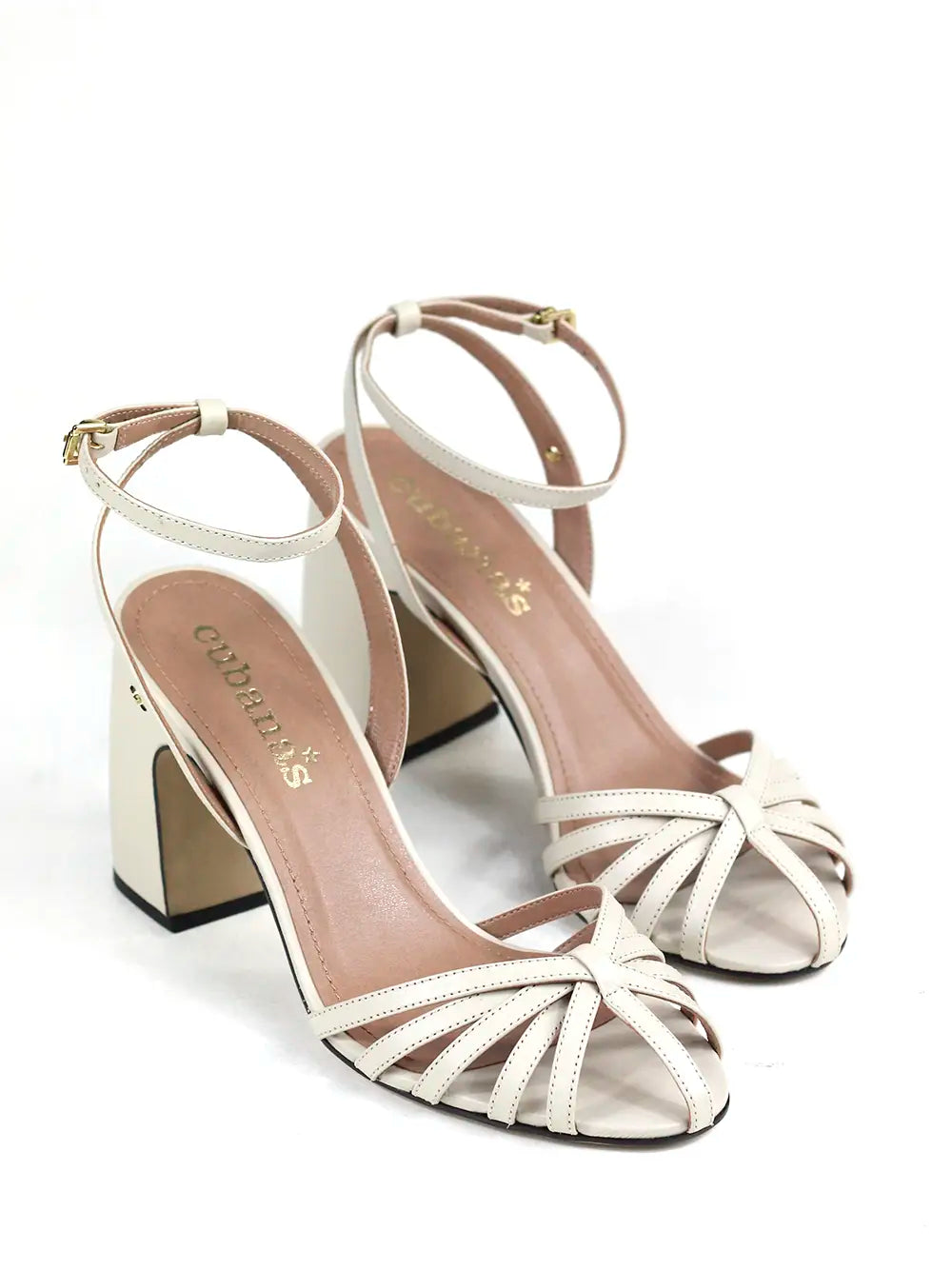 Off-White Leather Strappy Sandals