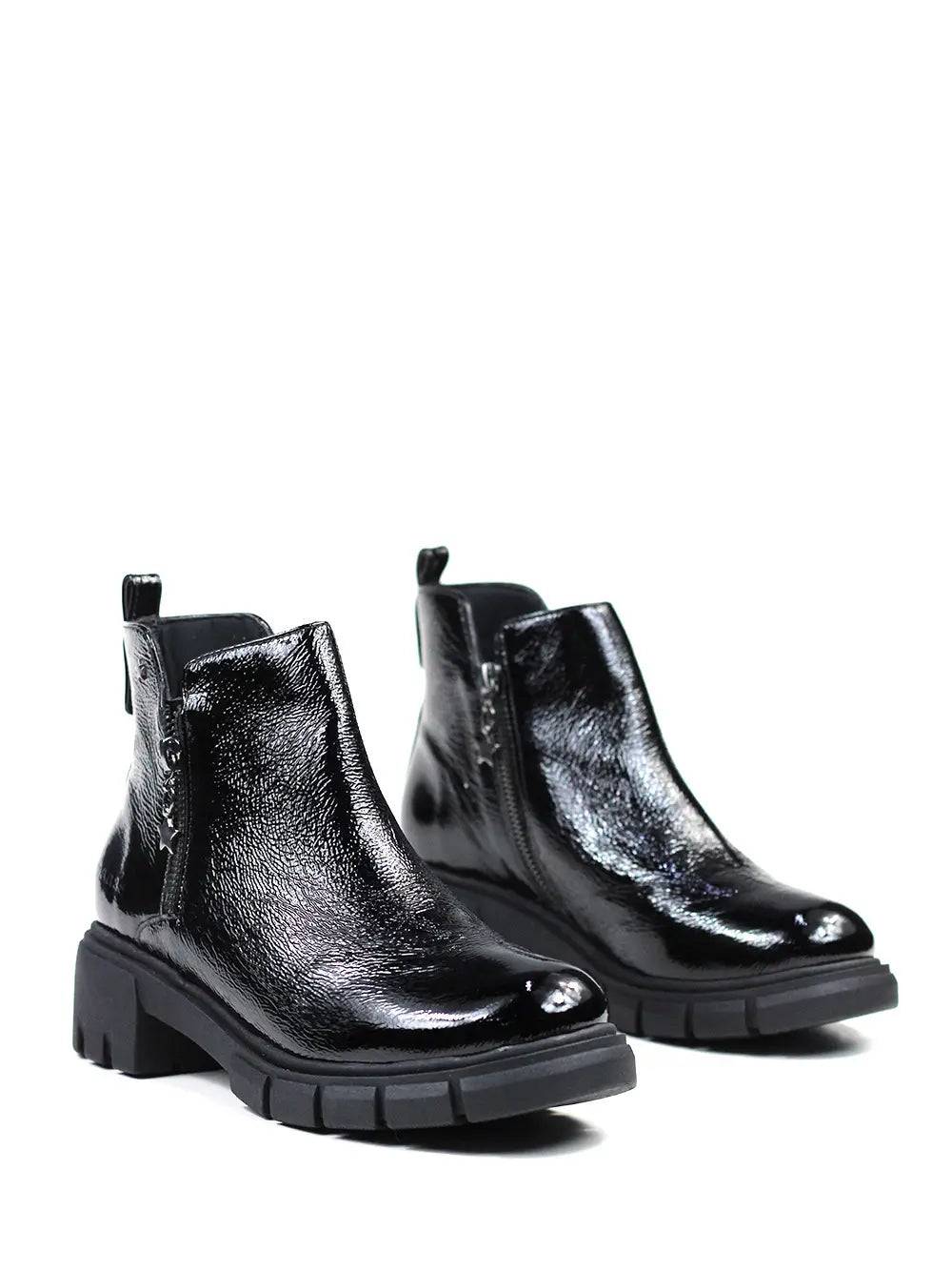 Botte en cuir noir