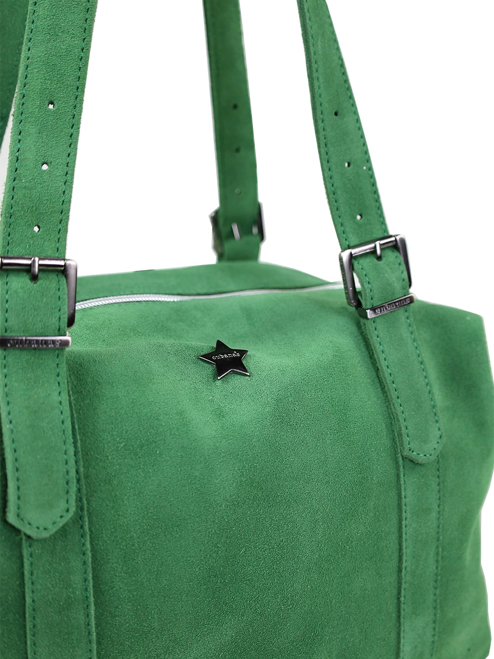Green Suede Shoulder Bag
