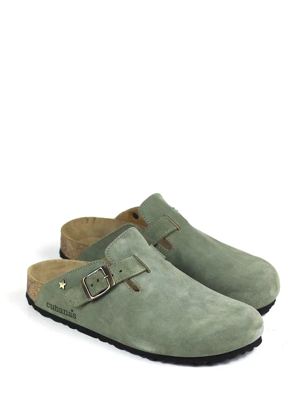 Sandália Homem em Camurça Verde