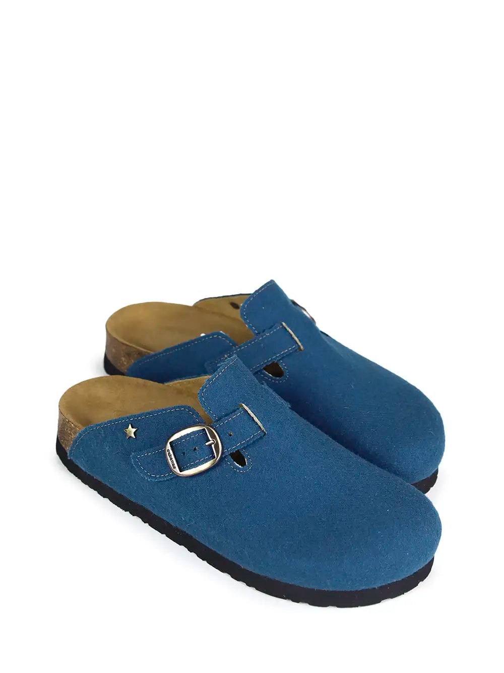 Sandália Maria em Burel Azul