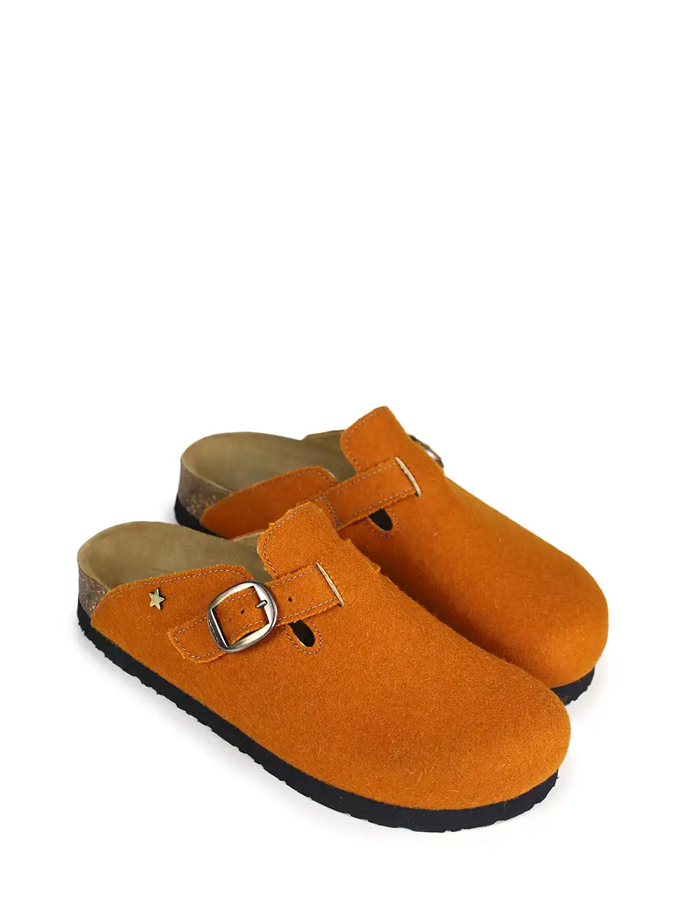 Sandália Maria em Burel Laranja