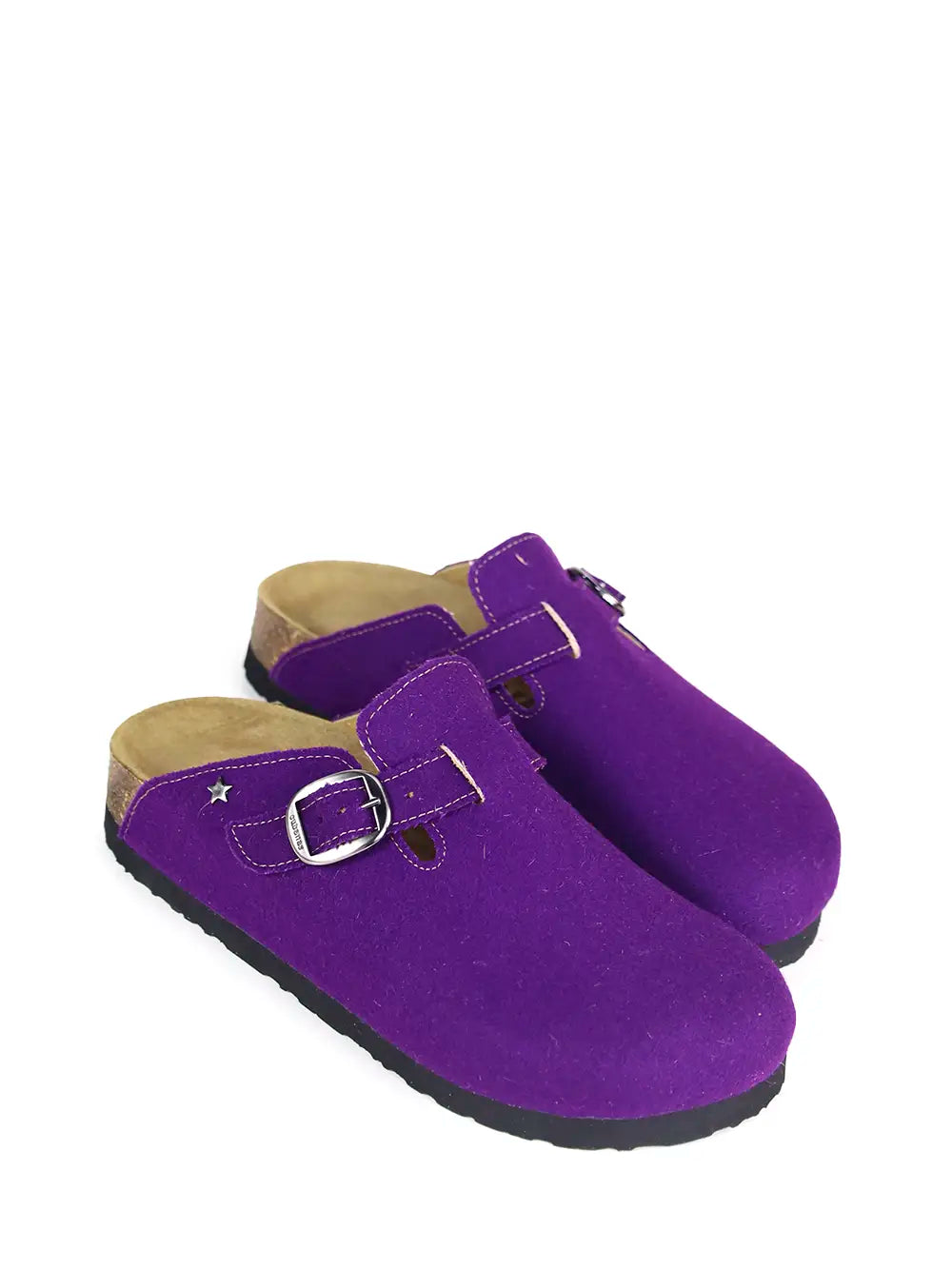 Sandália Maria em Burel Roxo