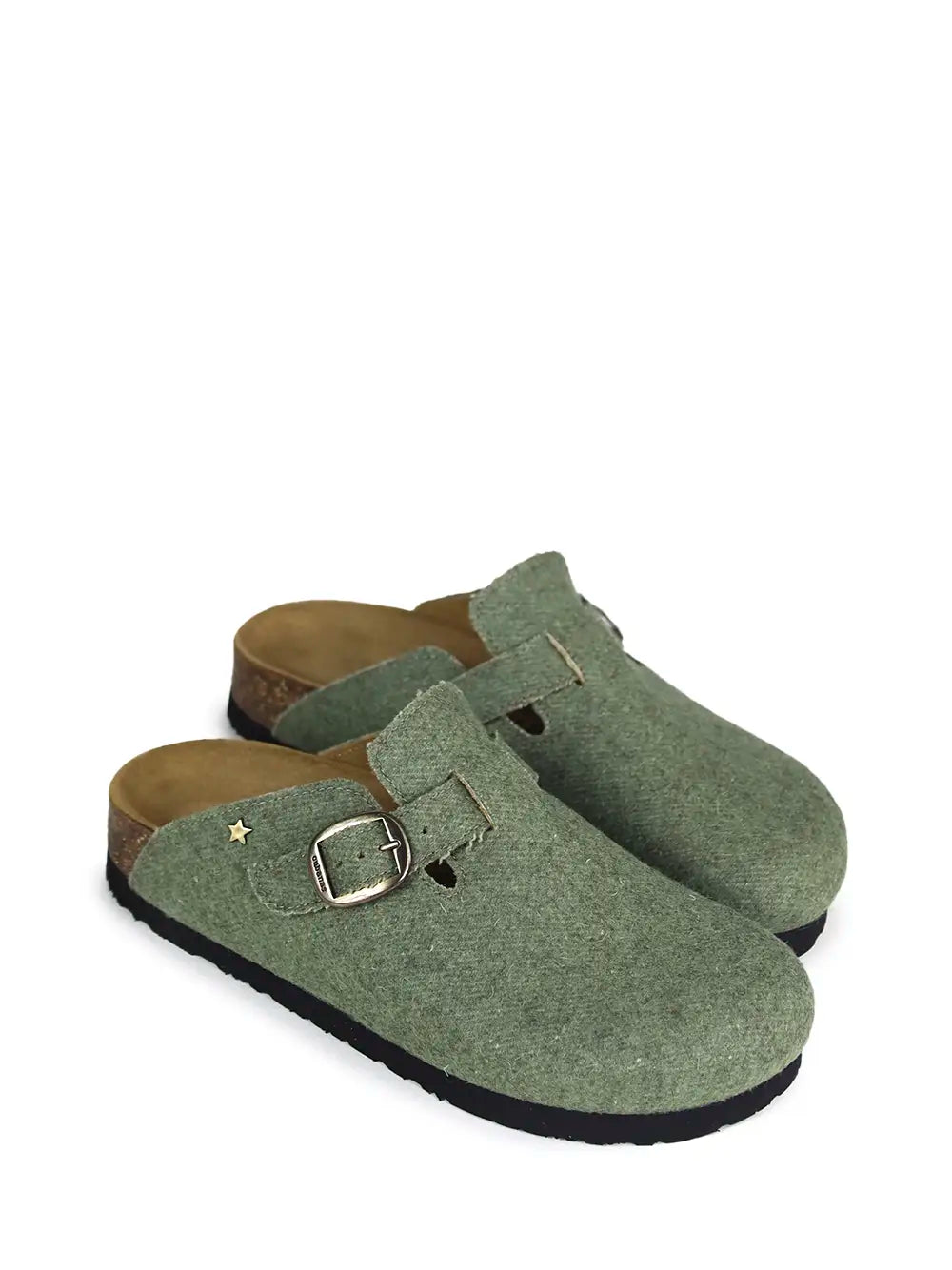 Sandália Maria em Burel Verde