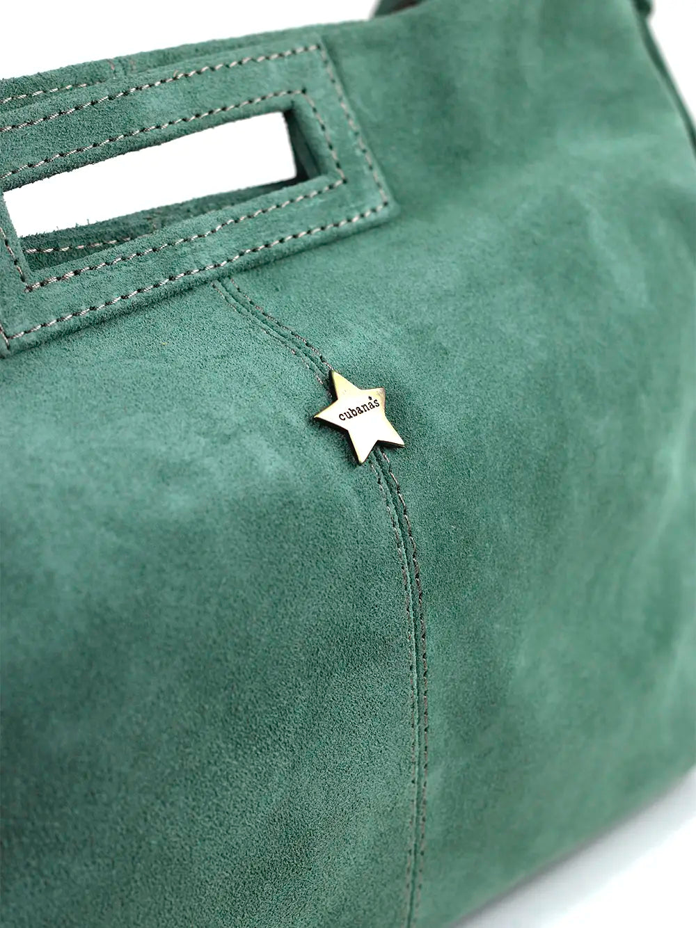 Mala em Camurça Verde e Franjas