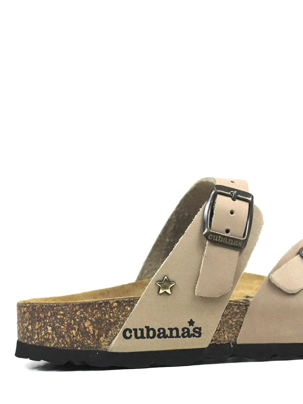 Beige Leather Nazare Sandals with Straps