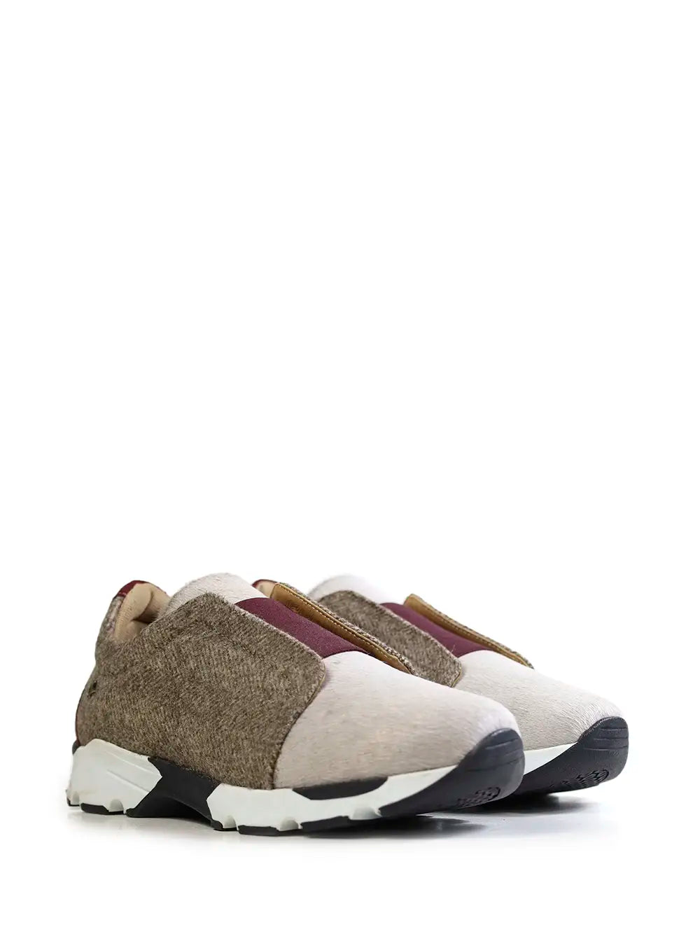 Ténis de Burel Beige com Pelo Branco