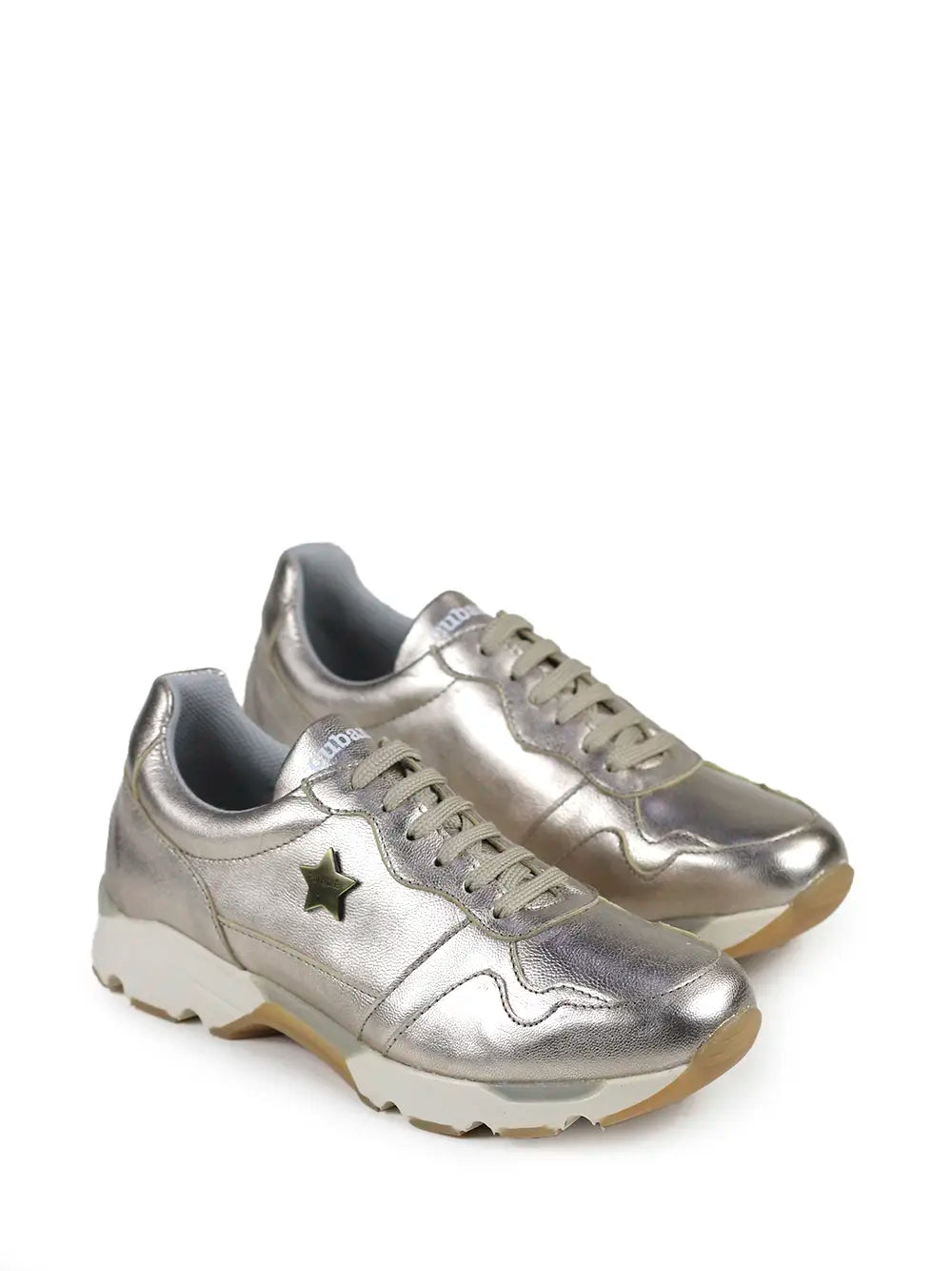 Zapatillas de Piel Dorada