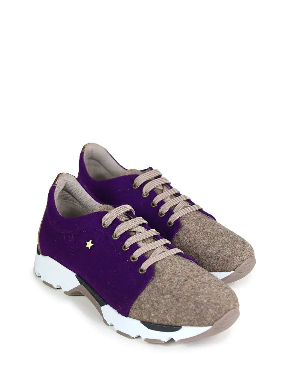 Purple and Gray Burel Sneakers