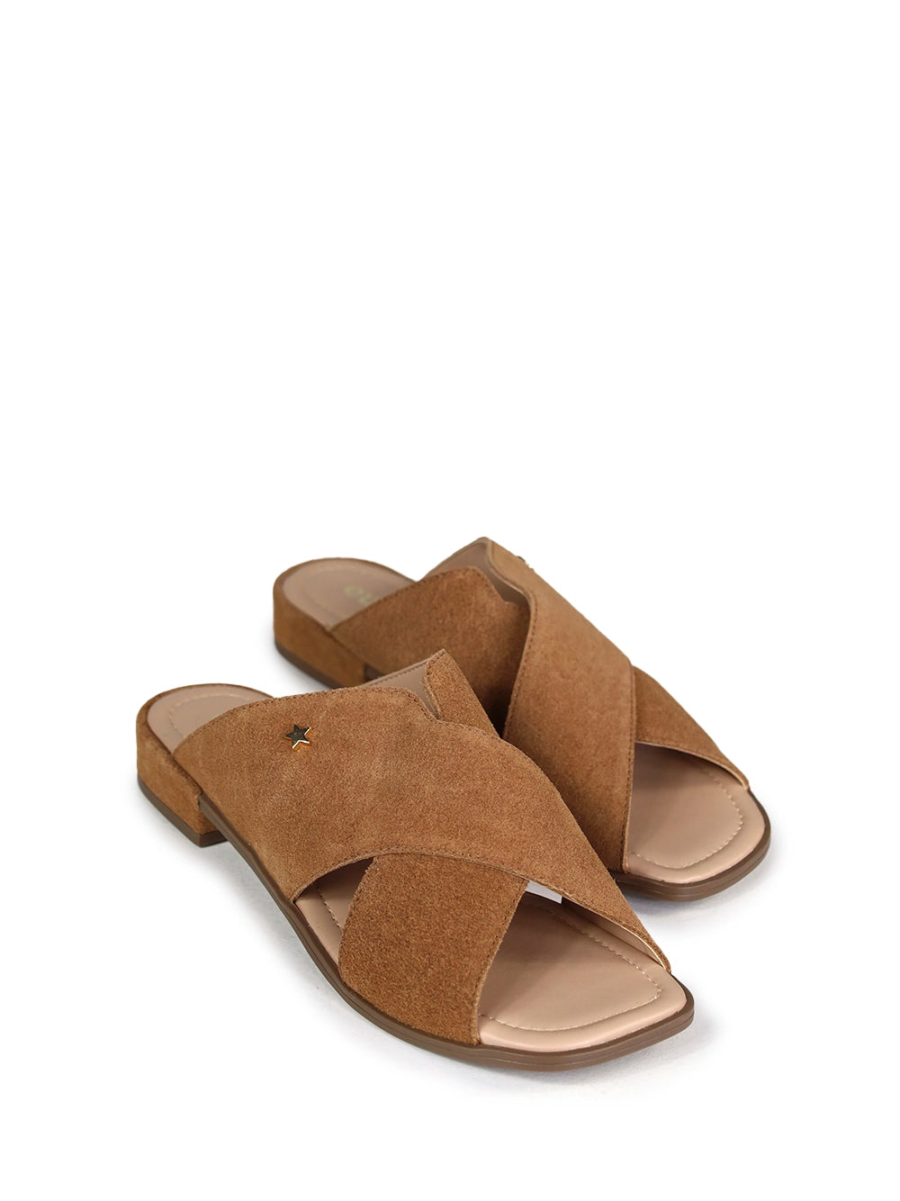 Sandália Rasa em Camurça Camel