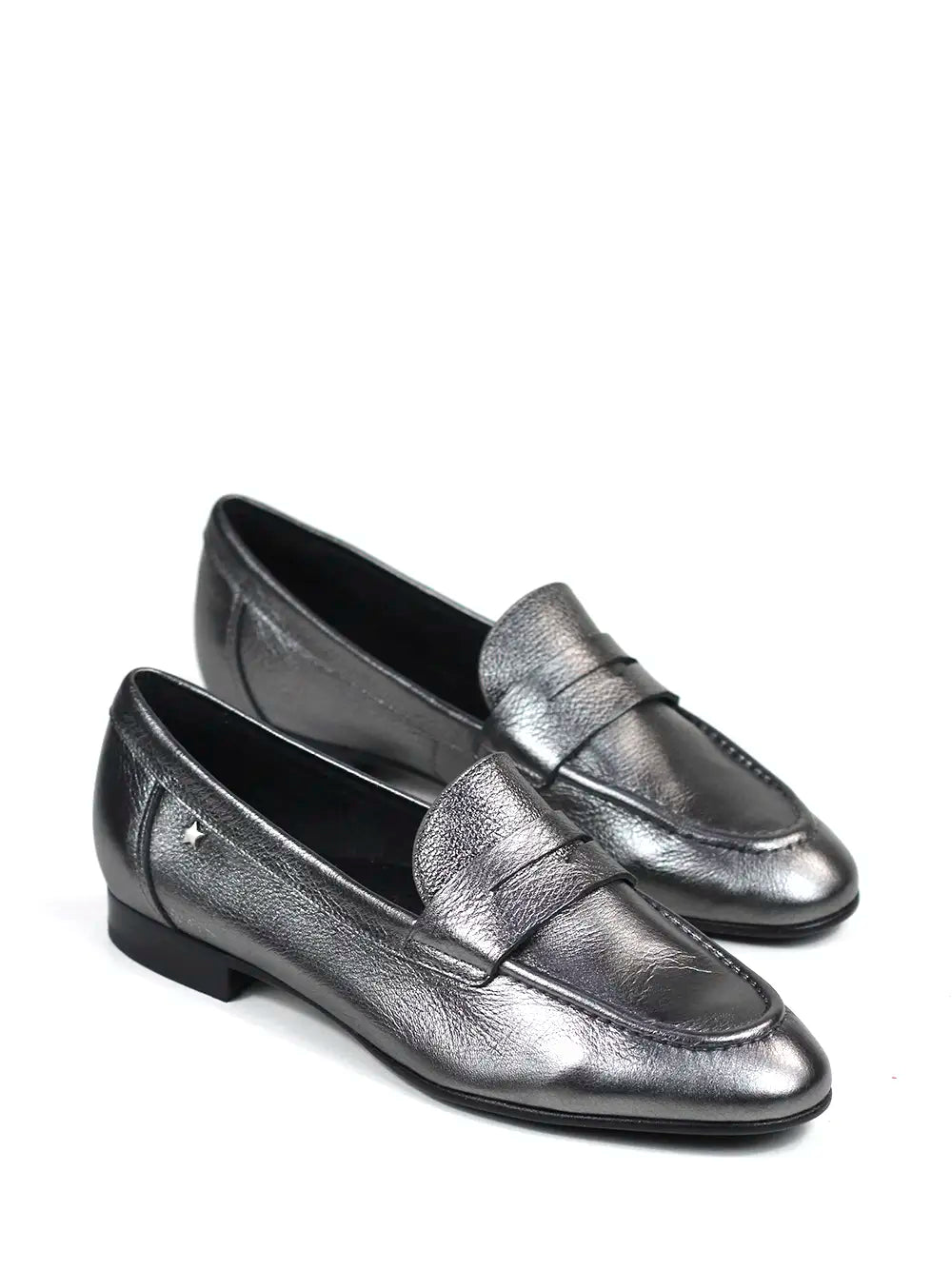 Loafer em Pele Prata