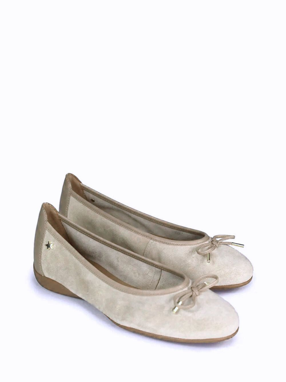 Sabrina em Camurça e Pele Beige