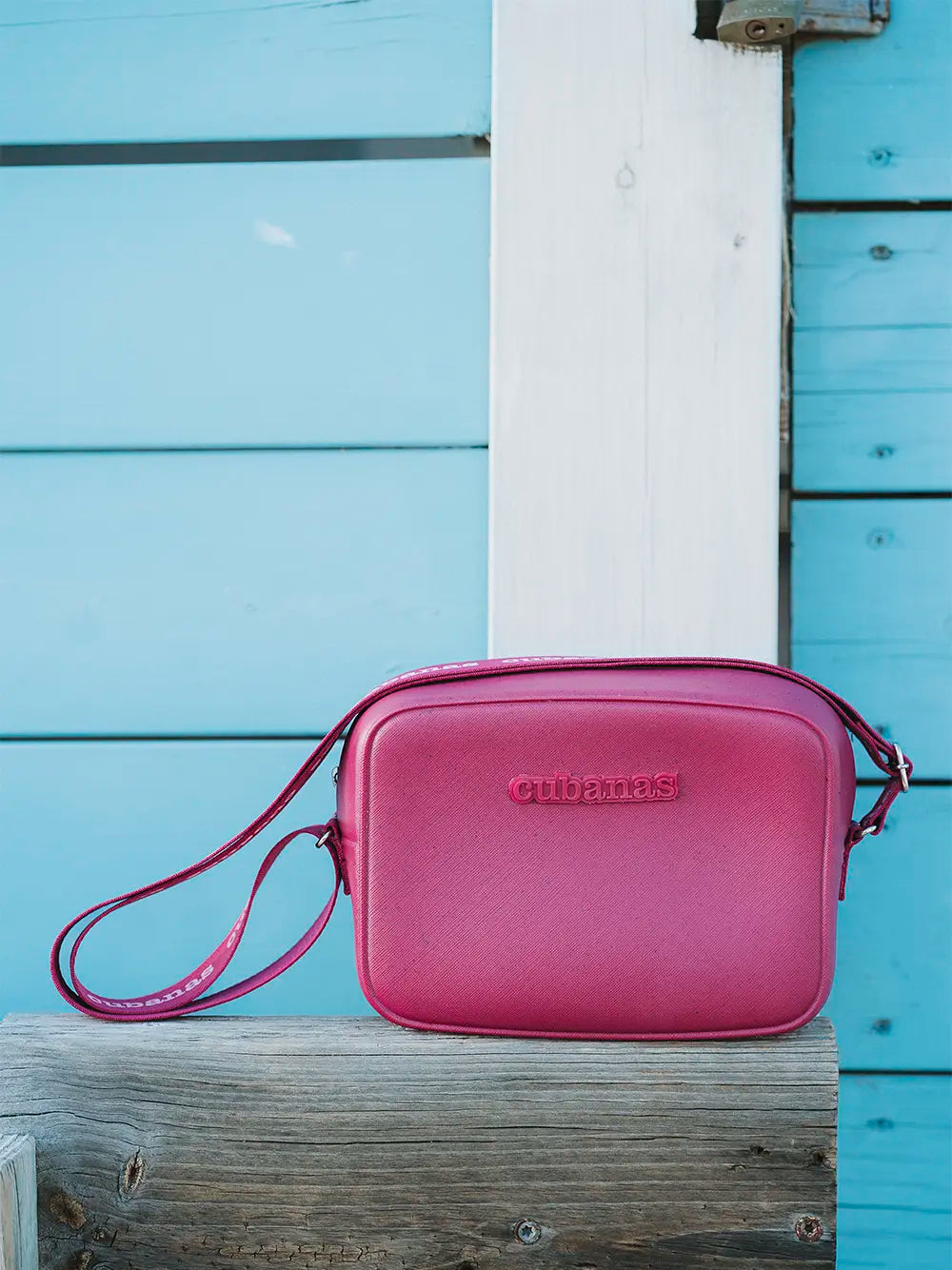 Pink Midi Bag with Shoulder Strap