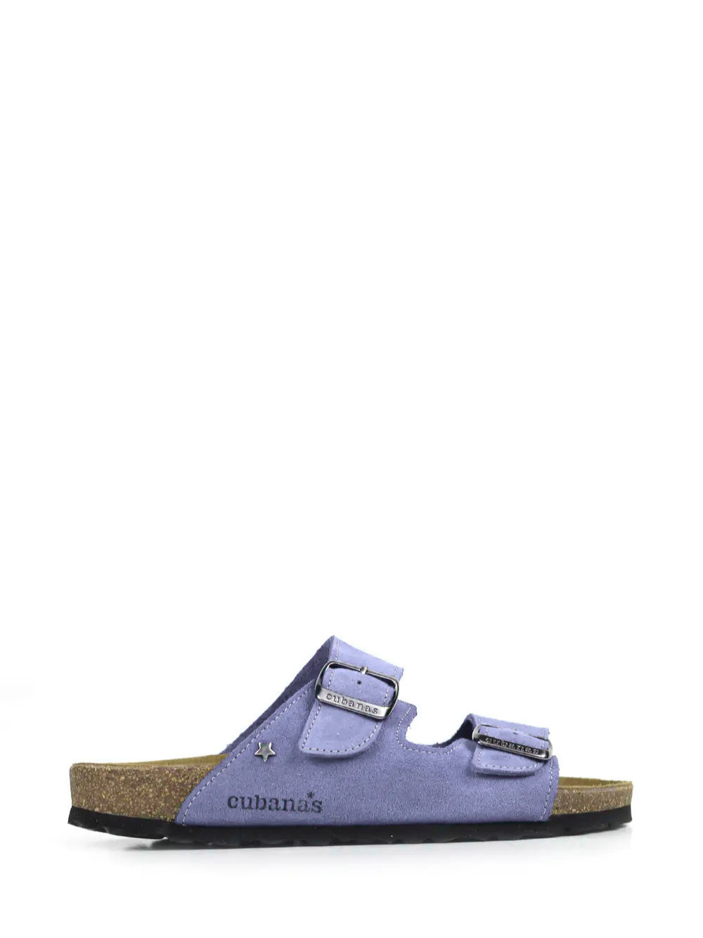 Amália Blue Suede Two-Strap Sandal