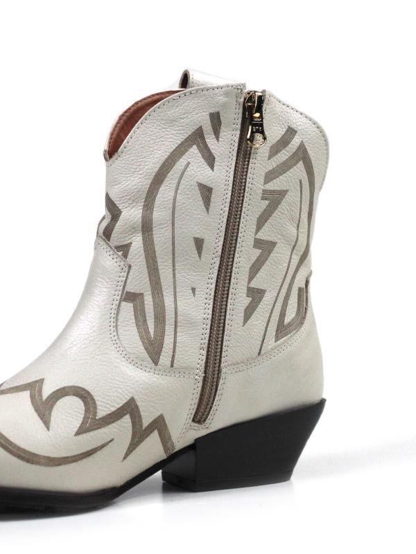 Bota Amber em Pele Branca