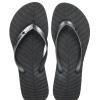 Chinelo Feel The Nature Preto e Silver